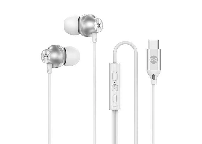 Forever EP02 høretefoner med USB-c kabel - m/Mikrofon - Hvid