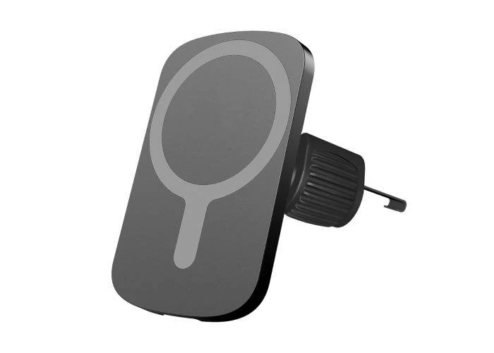 Setty magnetisk bilholder med trådløs opladning 15W - Sort