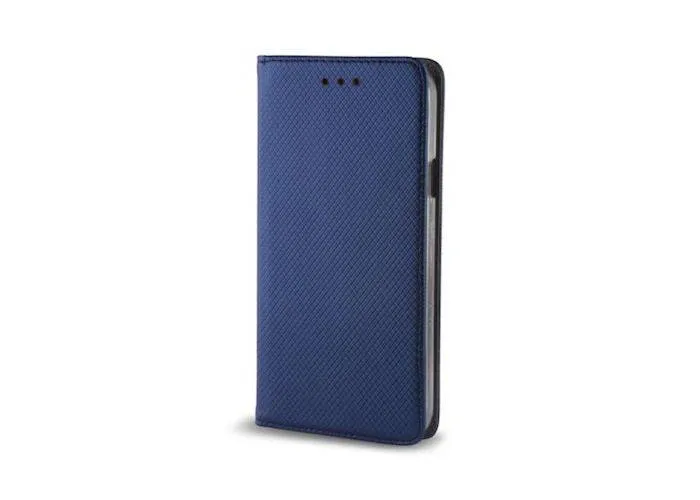 Motorola Moto G15 / G15 Power / G17 / G17 Power - Flip læder cover med magnetisk lukning - Marineblå