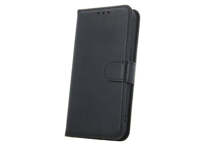 Motorola Moto G15 / G15 Power / G17 / G17 Power - Classic læder cover / pung - Sort