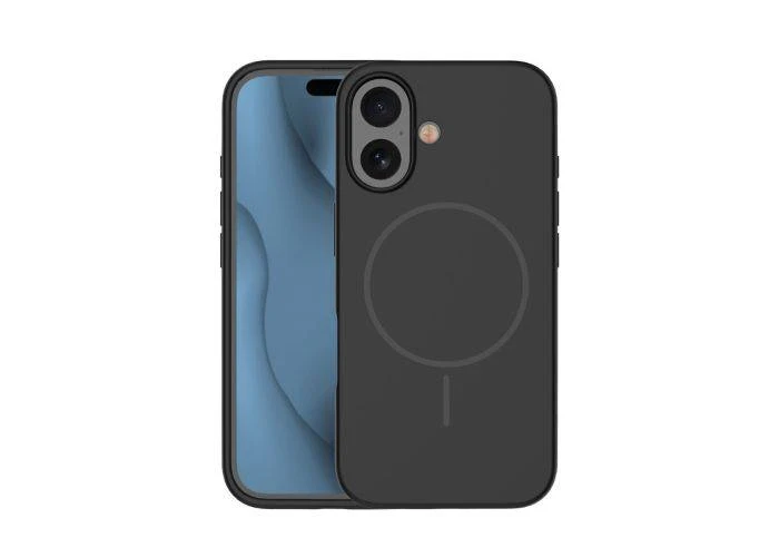 iPhone 17e / 16e - Silikone magnetisk cover - Magsafe kompatibel - Sort