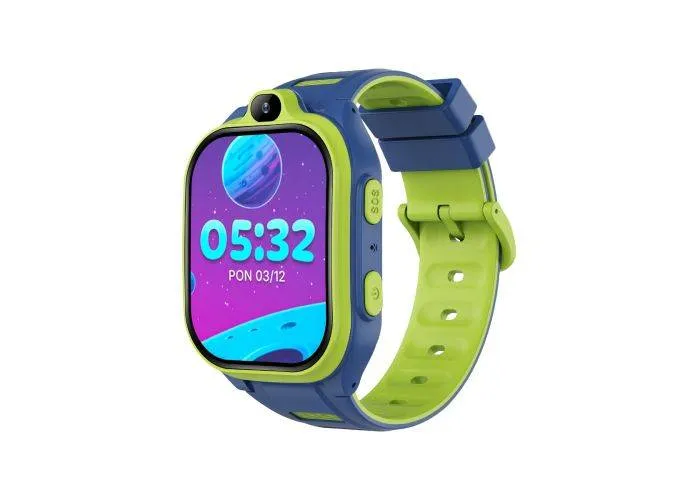 Forever Boost  smartwatch til Børn - Wifi, GPS, opkald, spil, SOS - Blå/grøn