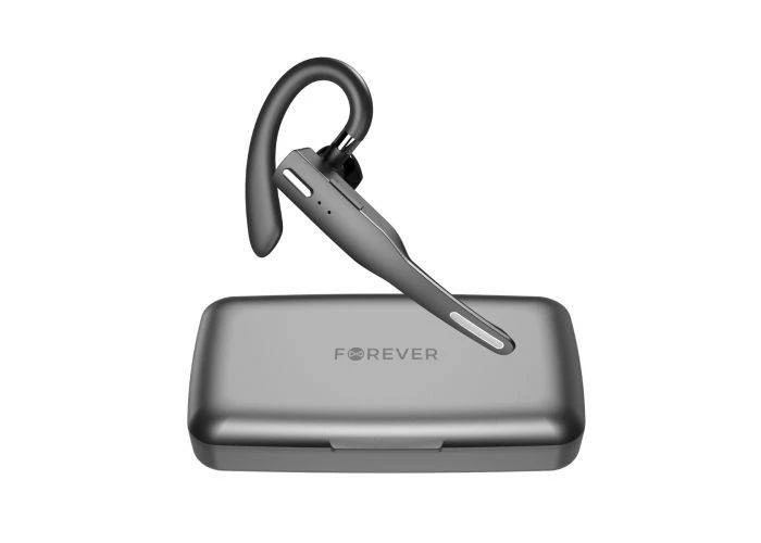 Forever trådløst headset m/opladerbox - Til bil / kontor - Sort