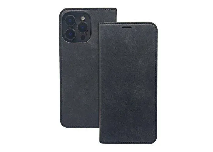 Xiaomi Redmi Note 15 5G - Velvet læder cover / pung - Sort