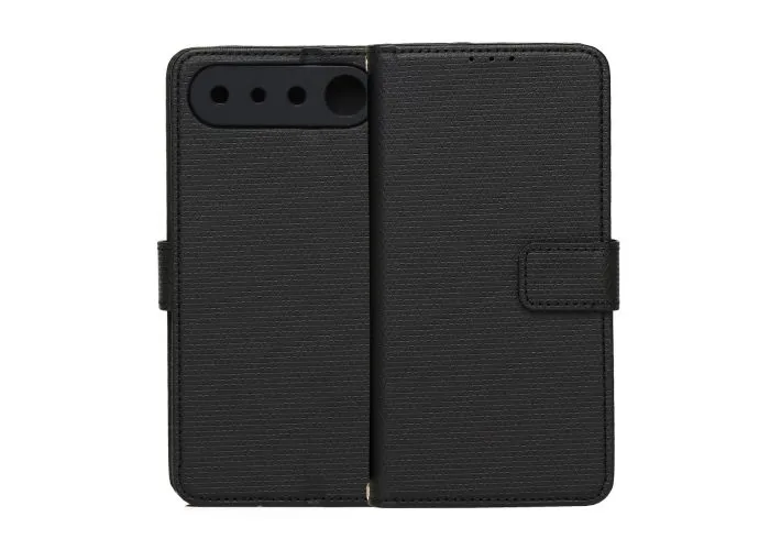 Realme 16 5G - Triangle læder cover med magnetisk lukning -Sort