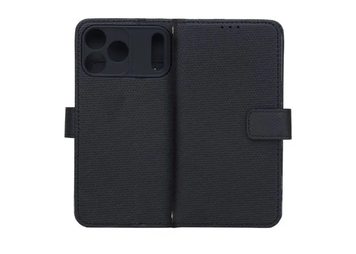 iPhone 17 Pro Max  / 18 Pro Max - Slim læder cover med magnetisk lukning - Sort