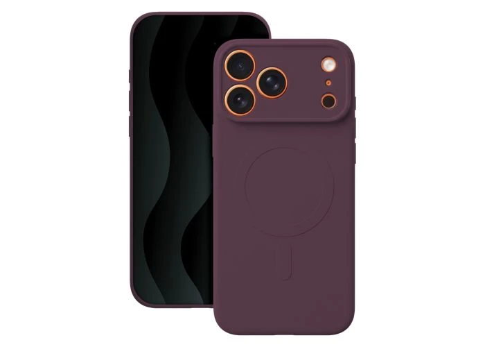 iPhone 17 Pro / 18 Pro - Simple Color Magnetisk cover - Dark cherry