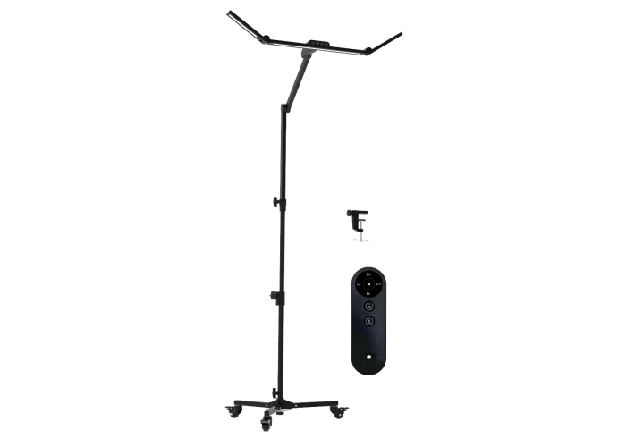 LED Gulvlampe - Transformbar med svingarm og hjul - 1380 Lumen