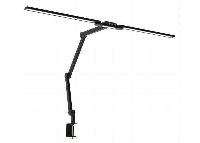 Skrivebordslampe - LED - Tranformerbar med svingarm og holder - 1600 Lumen - Sort