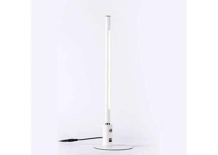 Minimalistisk Skrivebordslampe - Med Base - Hvid