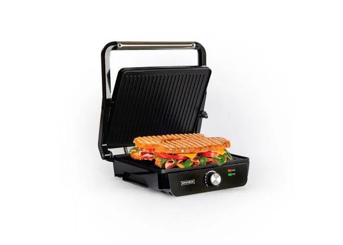 Royalty Panini Grill / sandwich maskine 2000W - Non-Stick - Sort