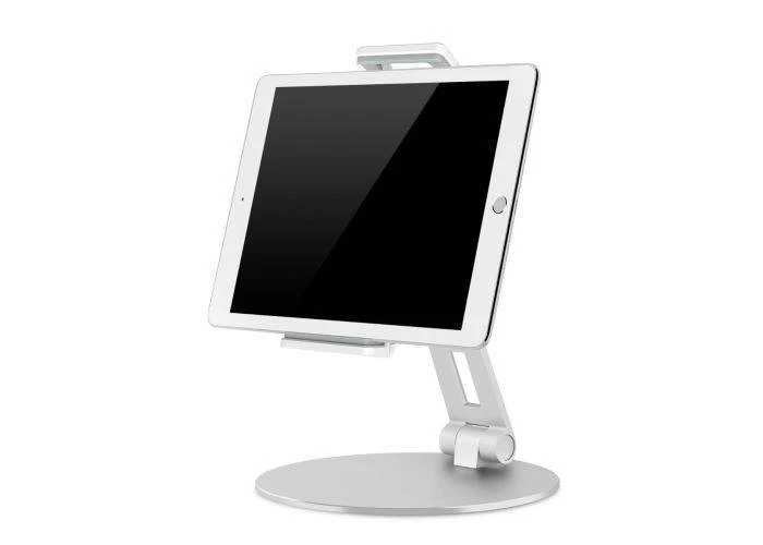 WERGON - Isaac - iPhone / Smartphone / Tablet - Aluminium Fleksibel Desktop Design holder 7-12,9" - Sølv