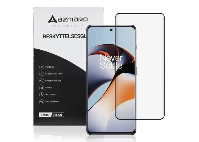OnePlus 12R - Azmaro Premium hærdet beskyttelsesglas - Komplet dækning