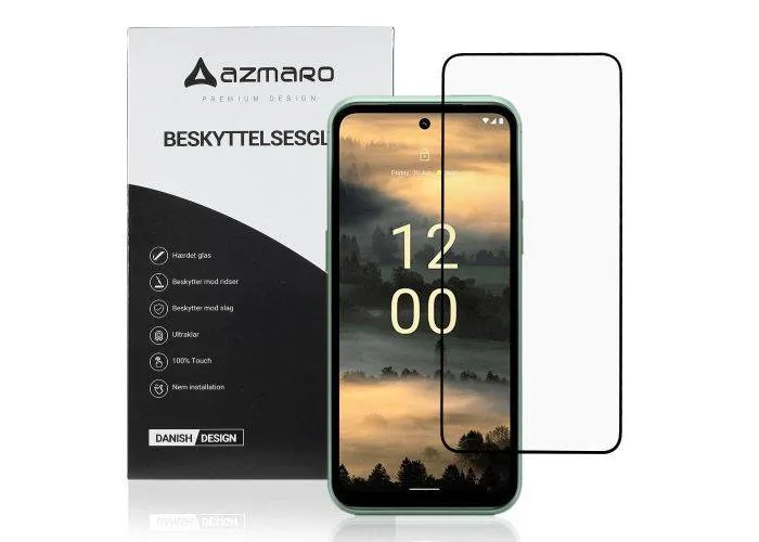 Nokia XR21 - Azmaro Premium hærdet beskyttelsesglas - Komplet dækning