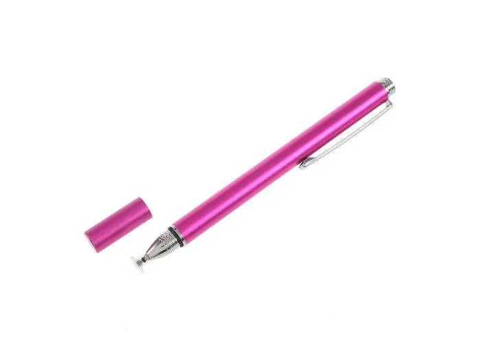 Kapacitiv Touch/stylus pen - Med Præcisions disk - Rosa