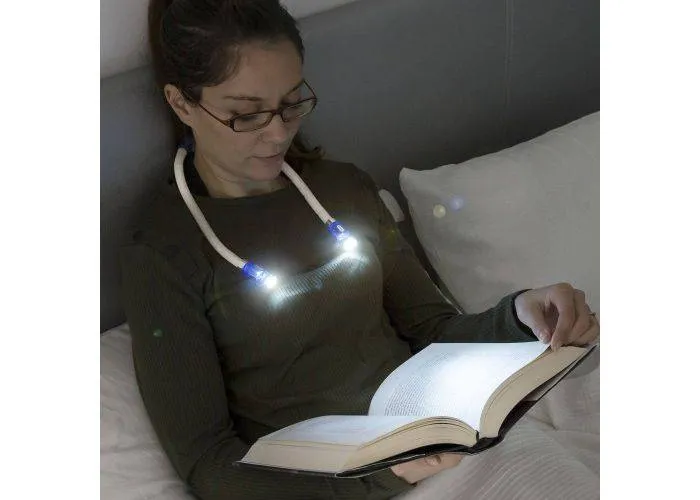 Nakkebøjle med LED lys - til læsning