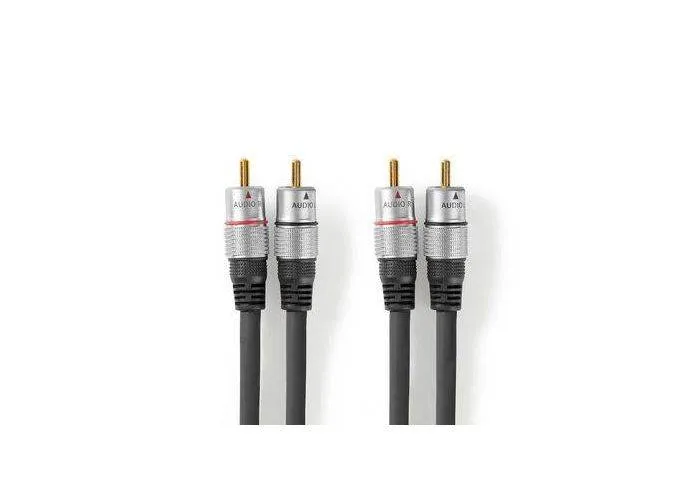 Stereo Phono/RCA  kabel - Dobbeltskærmet - Guldbelagt - 1.5 m