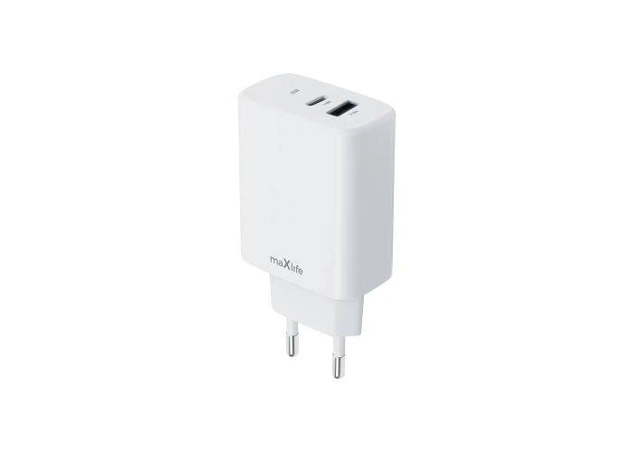 Maxlife Dual USB HURTIG oplader / adapter - USB-A / USB-C 30W