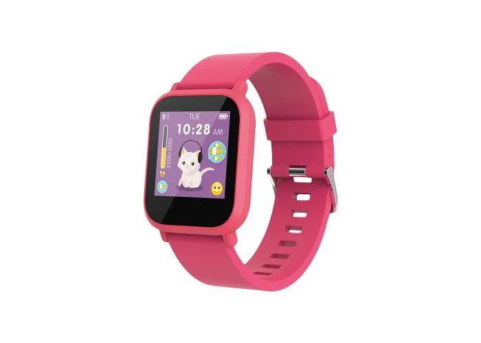 Maxlife MXSW-200 til børn - Vandtæt, Bluetooth, puls, spil - Med dansk sprog - Pink