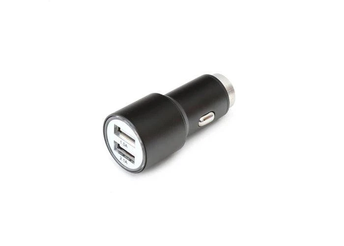 OMEGA Dual USB Biloplader 2xUSB 5V 2.1A - Sort