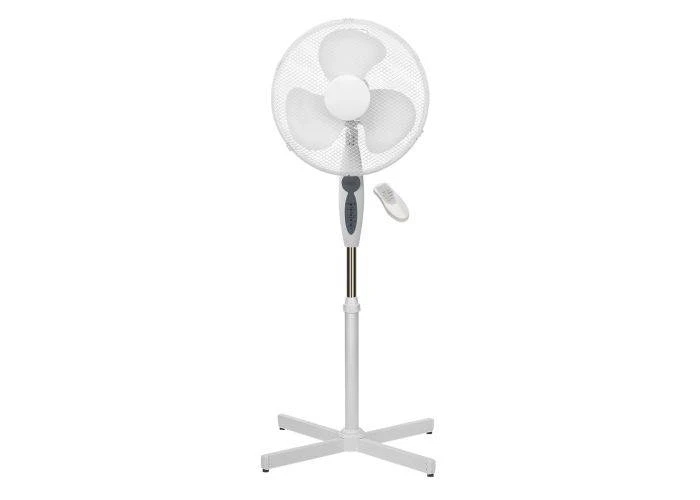 Platinet Gulvventilator ø40cm / H125 cm - med fjernbetjening - Hvid