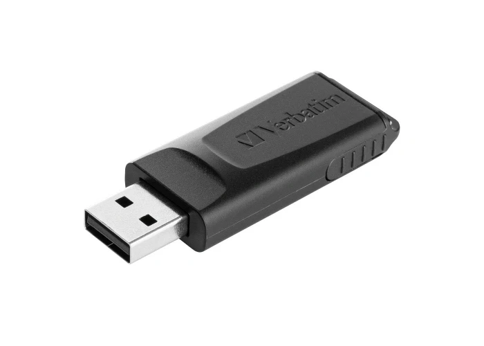 VERBATIM Slider USB stik 64GB - Sort