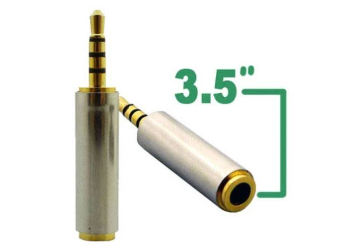 Microjack 2.5mm til minijack 3.5mm adapter