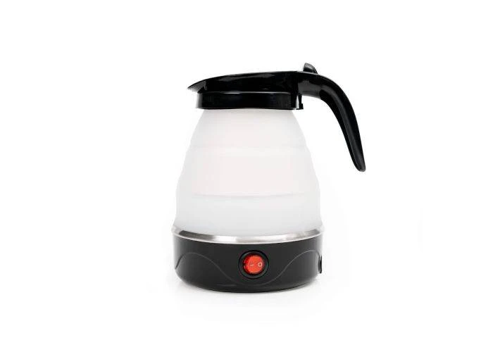 Platinet foldelig ElKedel/Vandkoger i rustfrit stål & silikone - 0.6L / 600W - Sort
