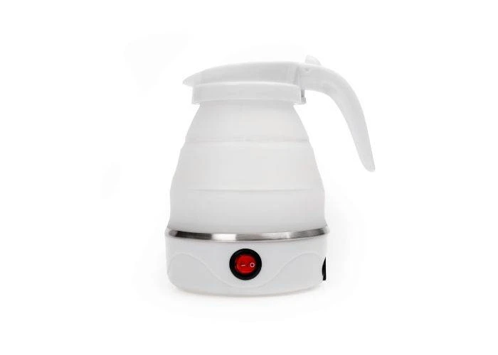 Platinet foldelig ElKedel/Vandkoger i rustfrit stål & silikone - 0.6L / 600W - Hvid