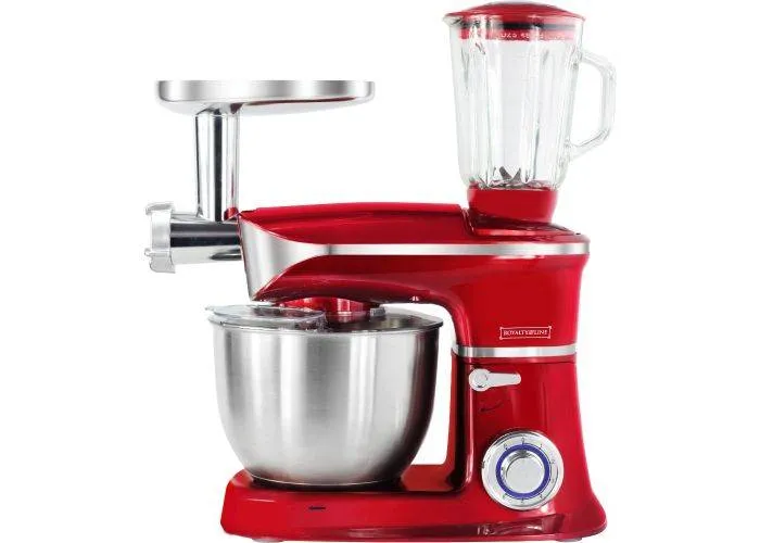 Royalty Line 3-i-1 Køkkenmaskine 1900W / 6.5L Hakker/Blender/Røre - Rød