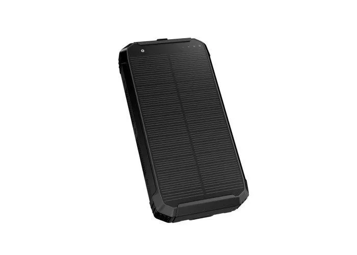 Platinet Powerbank 10000mAh / 15W med solceller - Sort