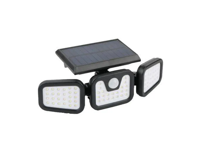 Forever LED solcelle væglampe med 3 spotlamper 600 lumens - Hvid lys