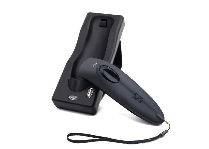 Stregkodescanner R40 - 2D - Bluetooth / 2.4Ghz / USB - Med opladningsholder - Sort