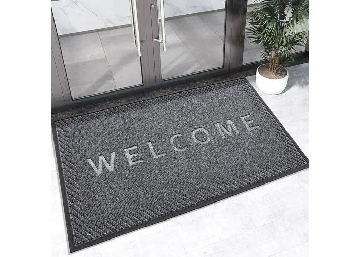 Welcome Dørmåtte 150 x 60 cm Grå/Sort