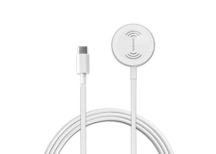 VoltBeam Magnetisk Trådløs USB-C oplader til Apple Watch 7/6/5/4/3/2/1/SE - Hvid