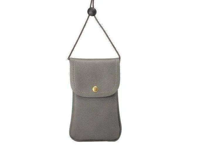 Universal læder Taske / pouch med Rem - Grå