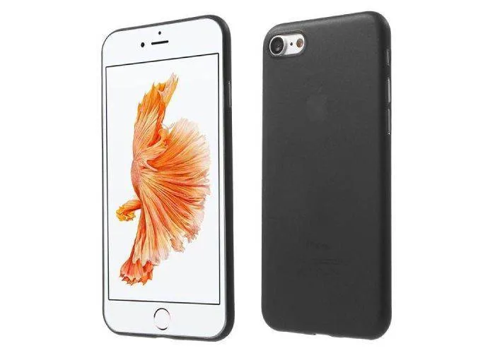 iPhone SE 3 5G (2022) / SE 2020 / iPhone 8/7 - Ultra tynd 0.3mm Hard PC cover - sort