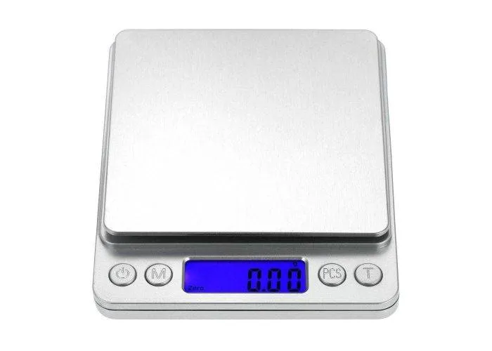 ACCURATE - Elektronisk Køkkenvægt op til 3KG inkl. 2 skåle - Rustfrit Stål
