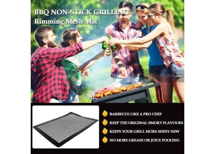 Barbecus / Grill non-stick net - Perfekt til Grillen til de små stykker så de ikke falder gennem rillen