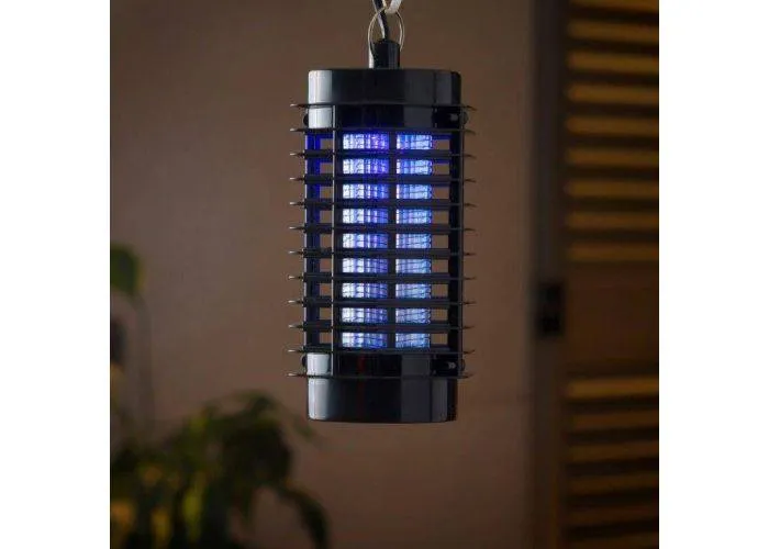 LED myggedræber / Insektfælde lampe med UVA lys - rækkevidde: 40 m² - Sort