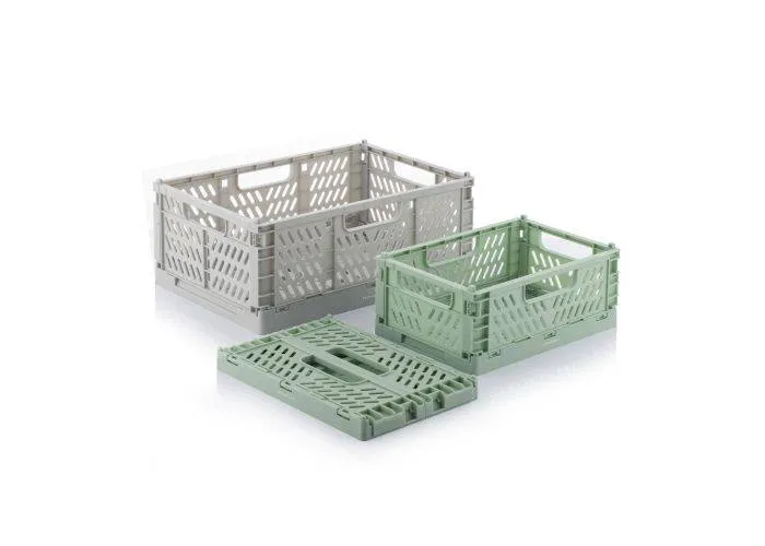 Foldbare opbevaringskasser 30 x 12 x 20 cm / 20 x 9 x 15 cm - Sæt med 3 stk.