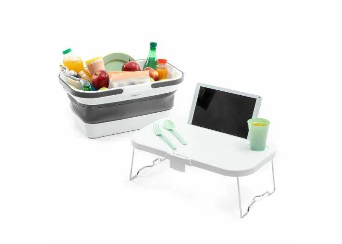 Pickning Sammenklappelig picnickurv med bakkebord 47,3 x 29 cm
