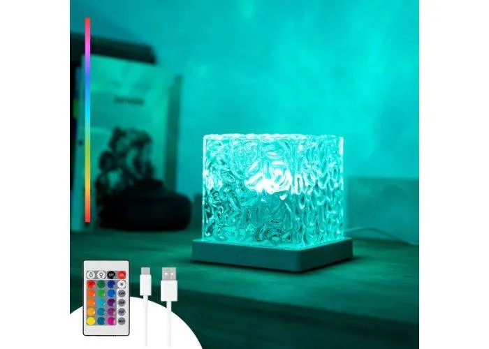 Boralamp Genopladeligt LED-nordlysprojektor med 16 farver