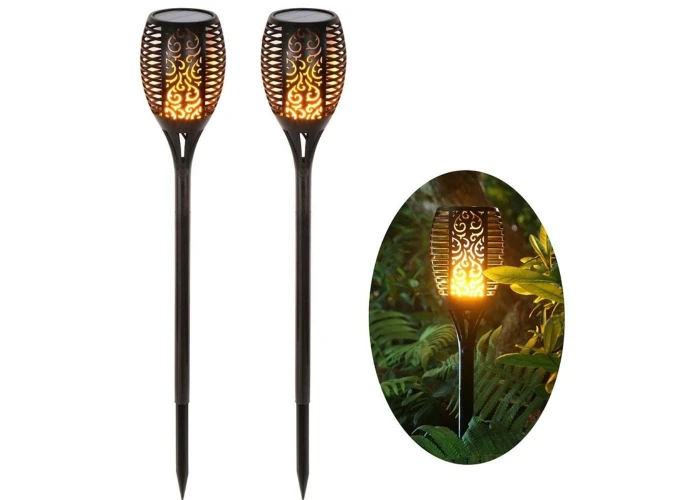 Udendørs LED lampe m/solceller - Vandtæt - 2stk