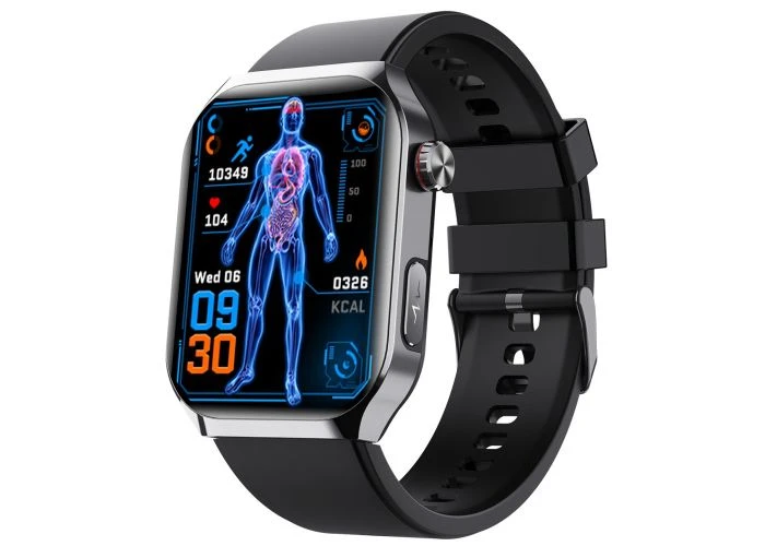 Sports smartwatch med ECG / Søvn tracking / SOS / iOS/Android - Sort