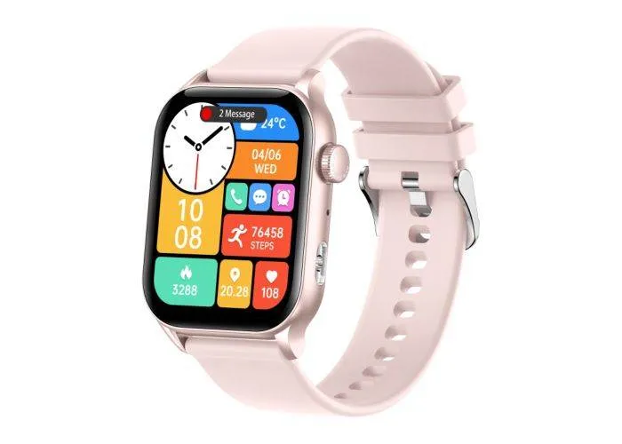 Smartwatch GR86 - Vandafvisende, Bluetooth opkald, Sportsmodes, Puls - iOS / Android - Pink