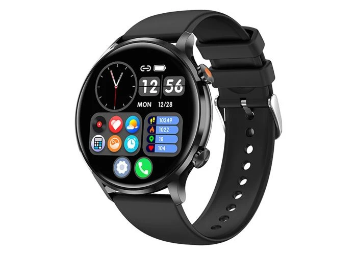 Bluetooth Smartwatch - Blodtryk, Puls, 8x Sportsfunktioner + mere - Sort