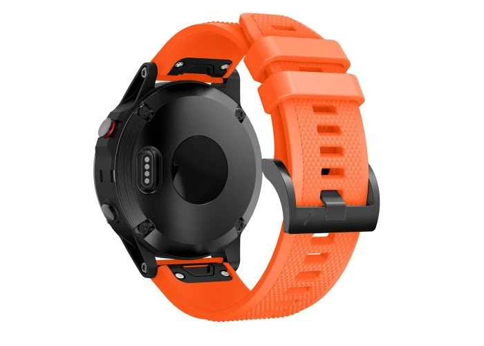 Garmin Fenix 6/Fenix 5 Plus/Fenix 5 - Silikonerem 22mm - Juterbar længde - Orange