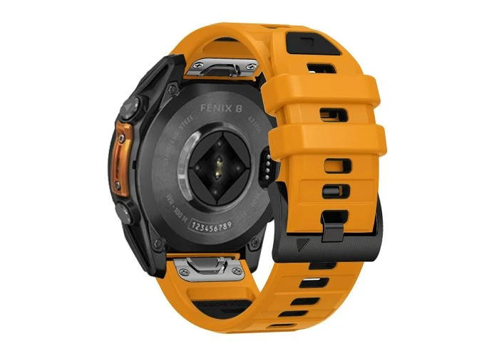  Garmin Fenix 8/7 47mm - Silikone urrem 22mm med QuickRelease - Gul