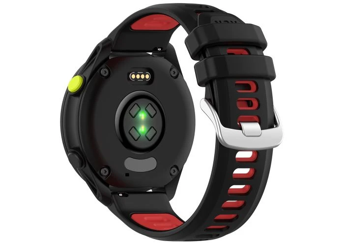 Garmin Venu Sq 2 - Silikone urrem 20mm - Dual color - Sort/rød